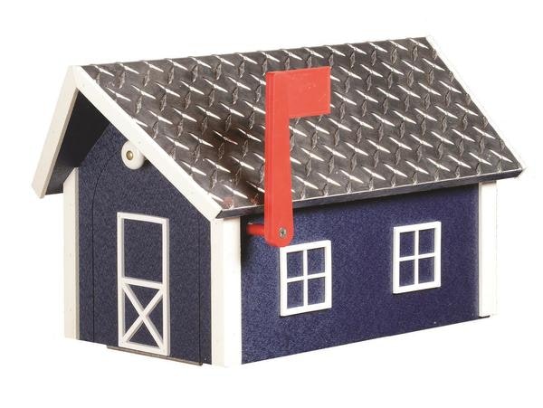 Amish-Made Poly Mailbox With Aluminum Roof