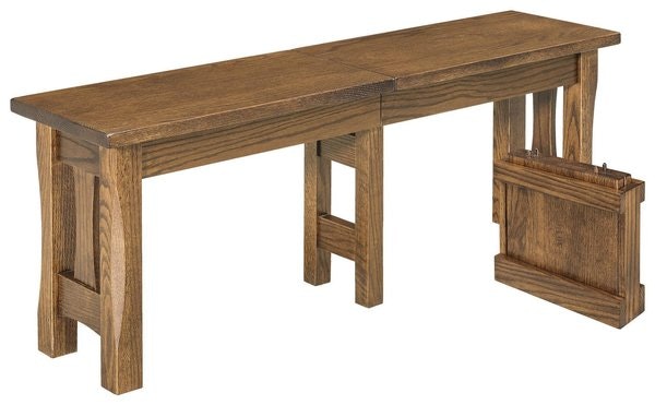 Amish Handcrafted Santa Clarita Backless Dining Bench