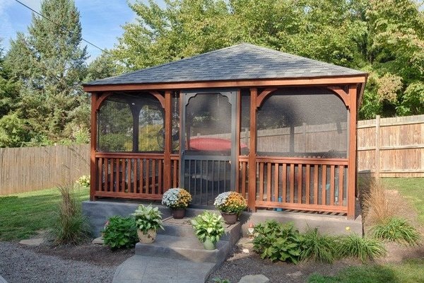 Rectangular wood gazebo from DutchCrafters Amish Furniture