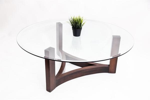 Amish Foster Glass Top Coffee Table