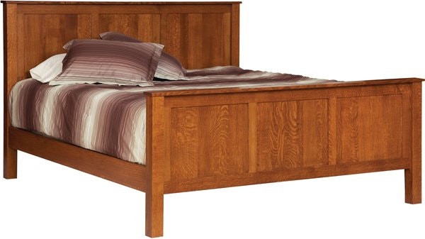 Amish Woodland Mission Panel Bed