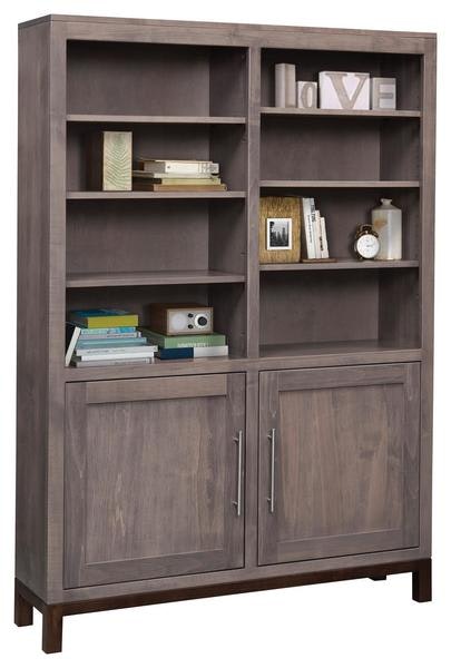Amish 48" Meadowlark Modern Bookcase with Optional Doors