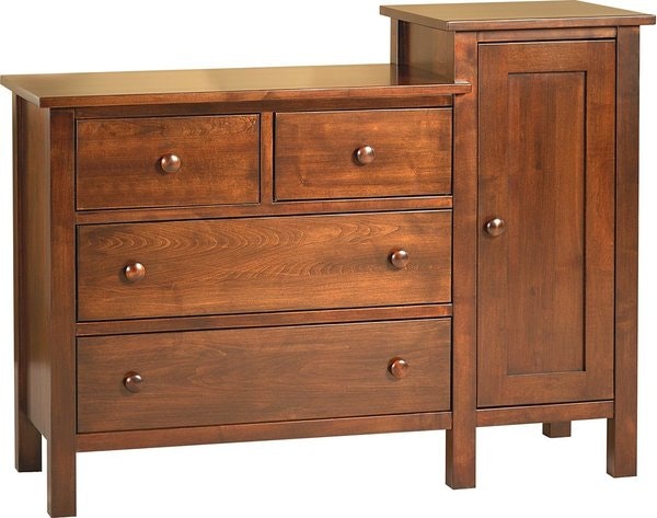 Amish Jasper Mission Kid's Changing Tower with Optional Mirror