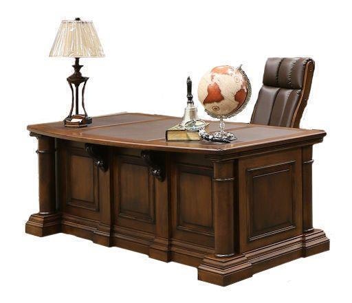 Amish Stonespire Executive Desk with Optional Granite Top