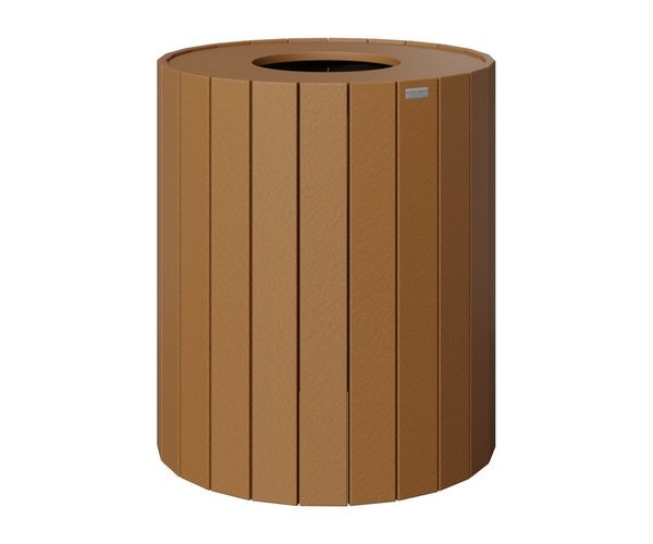 Berlin Gardens Outdoor Poly Lumber Trash Can - 32 Gallon