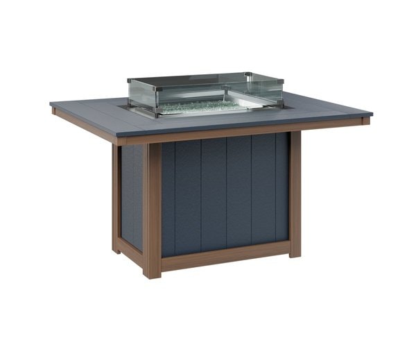 Berlin Gardens Donoma Poly Rectangular Fire Pit Dining Table