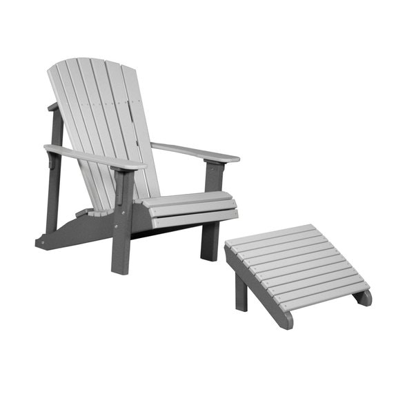 LuxCraft Deluxe Adirondack Poly Chair with Ottoman