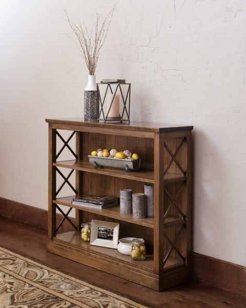 Amish Kittanning Bookcase with X-Sides