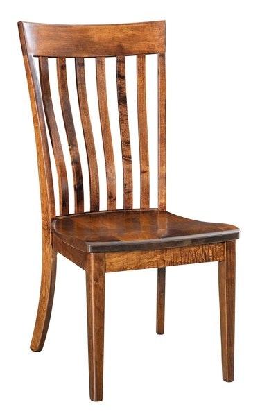 Amish Transitional Style Vertical Slat Wood Dining Chair