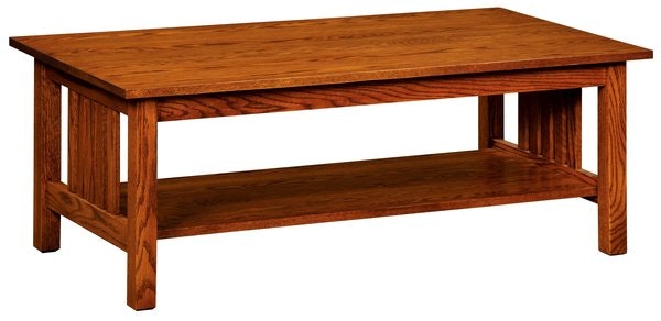 Amish Prescott Coffee Table with Optional Drawer