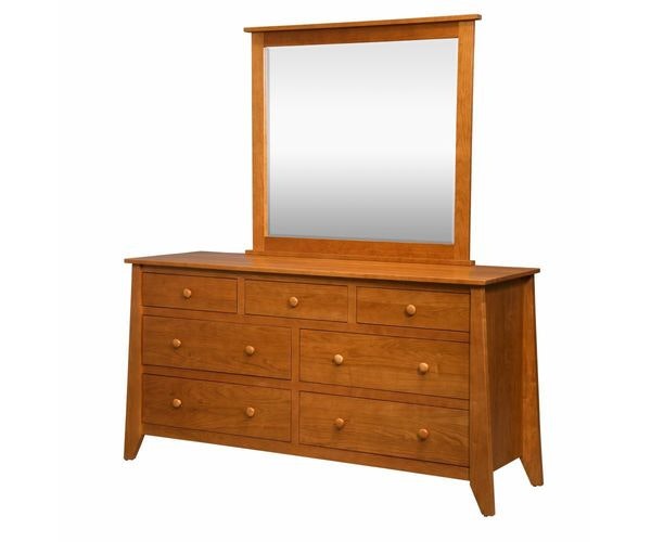 Amish Rushmore 7-Drawer Dresser with Optional Mirror - Quick Ship