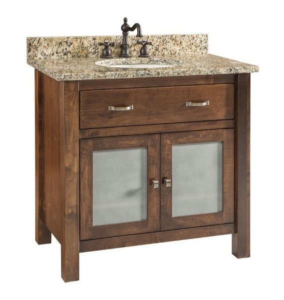 Amish Made Bathroom Vanity Cabinet - Choose Your Size - Quick Ship