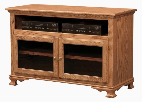 The Traditional Style Cochran 49 TV Stand Handcrafted From Oak Wood with Natural Finish