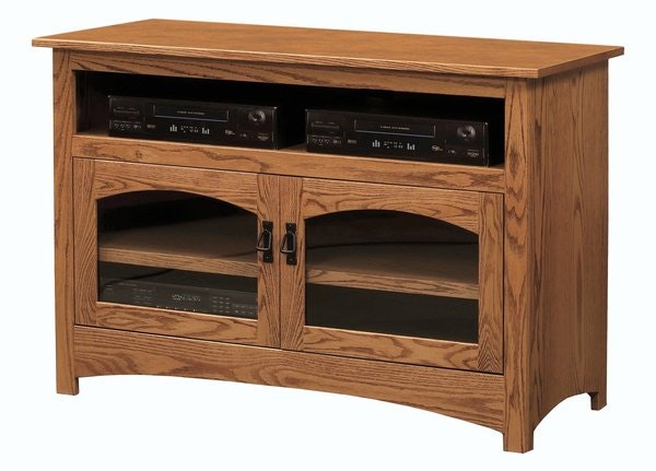 The Mission Style 49 Roanoke TV Stand Handcrafted From Oak Wood with Sealy Finish