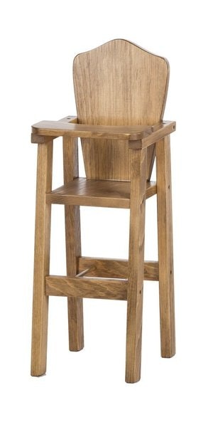 Amish Children's Play Furniture Wood Doll High Chair