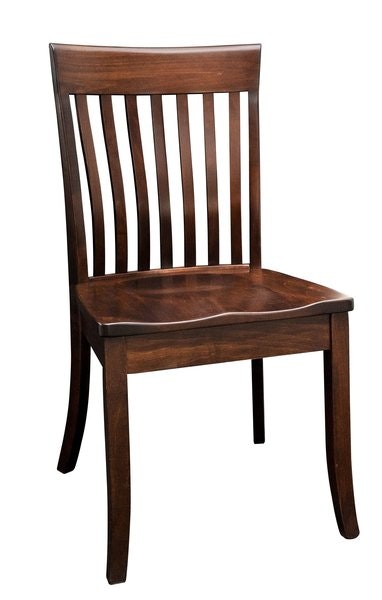 Amish Modern Slat Back Solid Wood Dining Chair
