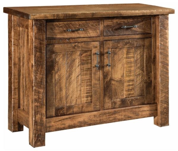 Amish Dutton Rough Sawn 48 Buffet shown in Rough Sawn Brown Maple