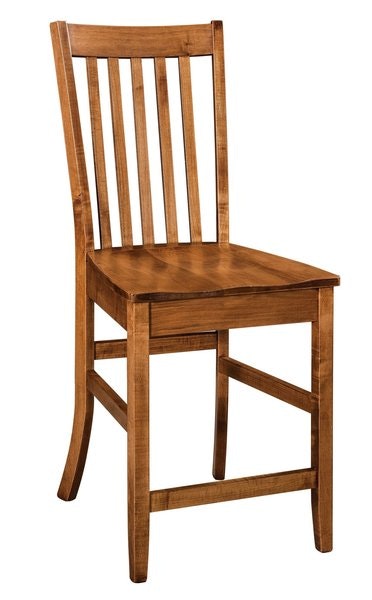 Amish Carmel Contemporary Counter and Bar Stool