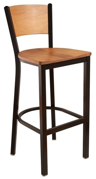 Amish Modern Metal and Wood Counter and Bar Stools