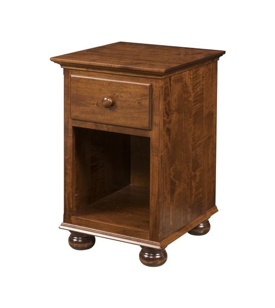 Amish 18 Wide Luellen Customizable Nightstand with Bottom Shelf