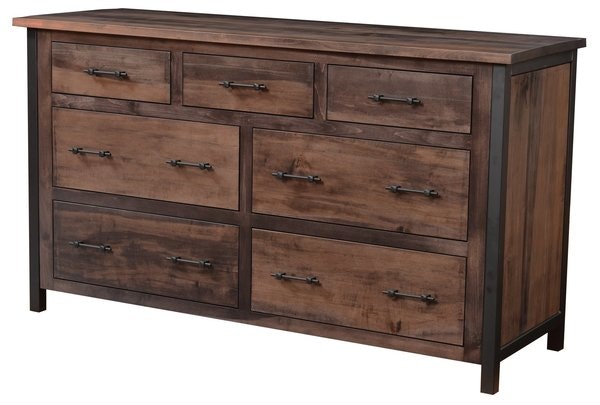 Amish Dearborn Low Dresser with Optional Mirror