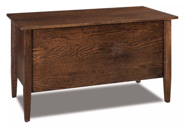 Amish Macey Modern 44 1/2 Inch Wide Farmhouse Blanket Chest with Soft Close Hinge Lid and Optional Cedar Bottom.