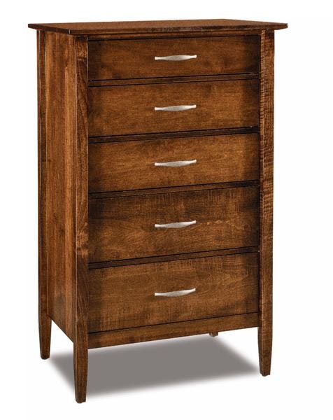 Amish Macey 53 1/4 Inch Tall Shaker Style 5-Drawer Chest of Drawers