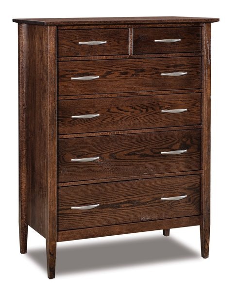 Amish Macey 53 1/4 Inch High Shaker Style 6-Drawer Chest of Drawers