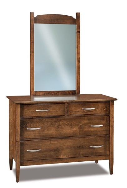 Amish Macey 50 Inches Wide 4-Drawer Dresser with Optional Beveled Mirror