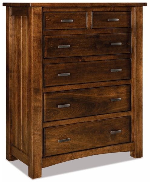 Amish Rodney 6-Drawer Chest shown in Brown Maple with Earthtone Stain