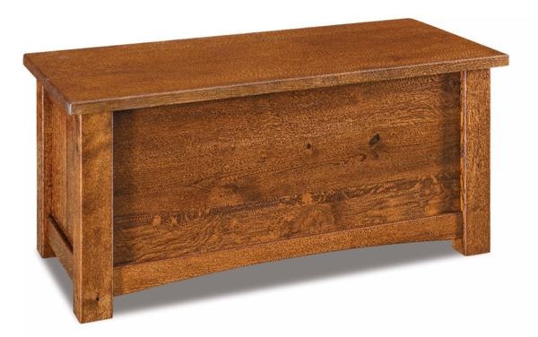 Amish 44 Rodney Blanket Chest with Cedar Bottom with 3/4 Inch Solid Side Panels with Grooves.