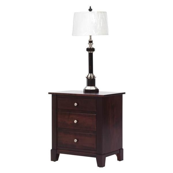 Amish Georgia Contemporary 24 Night Stand shown in Brown Maple Wood With Espresso Finish