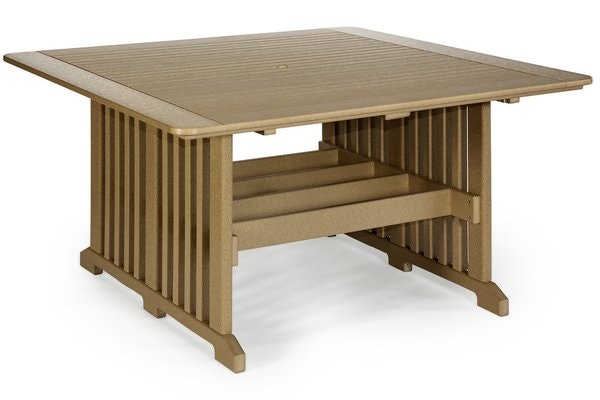 Leisure Lawns Amish Outdoor Poly Square Dining Table