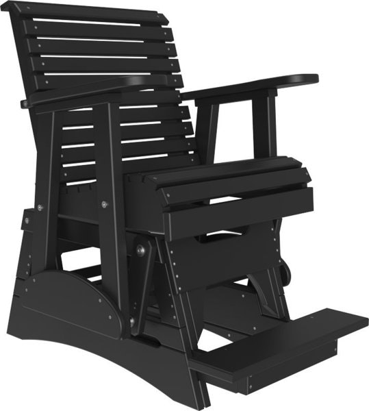 LuxCraft 2 Foot Plain Balcony Poly Glider Chair