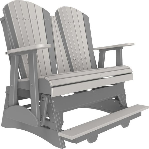 LuxCraft 4 Foot Adirondack Balcony Glider Loveseat