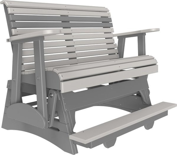 LuxCraft 4' Plain Balcony Poly Glider Bench