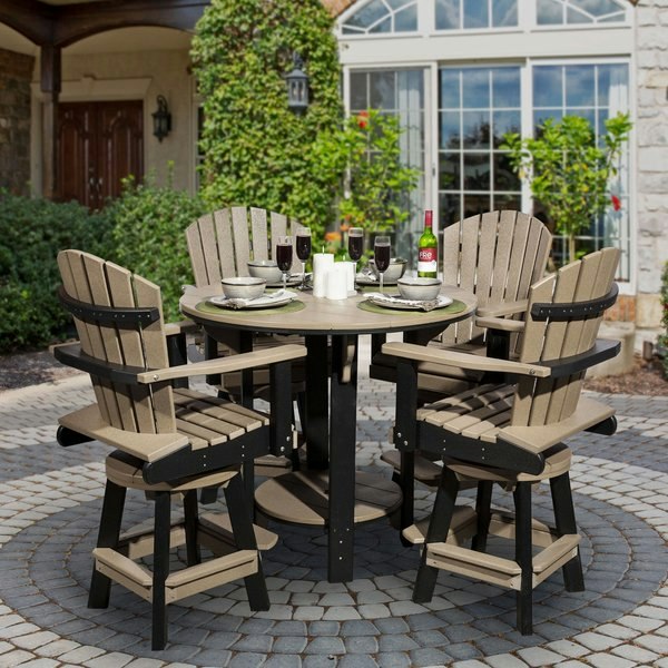 thumbnail interactive-video image 1 of Patio Dining Chair Set Of 4 – Metal Outdoor Swivel Chairs With High Back & Armrests 1 of 3