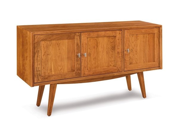 Amish Enrich Sap Cherry Wood Closed Sofa Table in Chestnut Stain