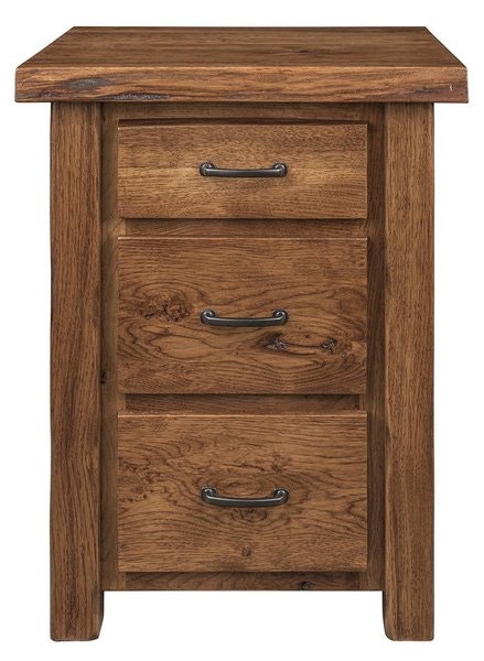 Amish Cross Lake Live Edge 3-Drawer Nightstand