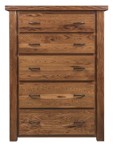 Amish Cross Lake Live Edge 5-Drawer Chest