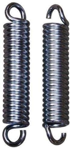 A pair of LuxCraft swing springs made from nickel-plated zinc, shown ready to install.