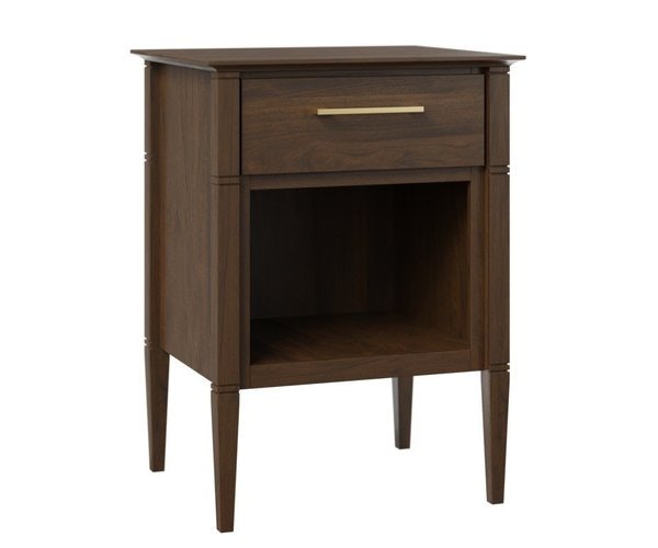 Amish Jensen Transitional Open Nightstand with 1 Drawer