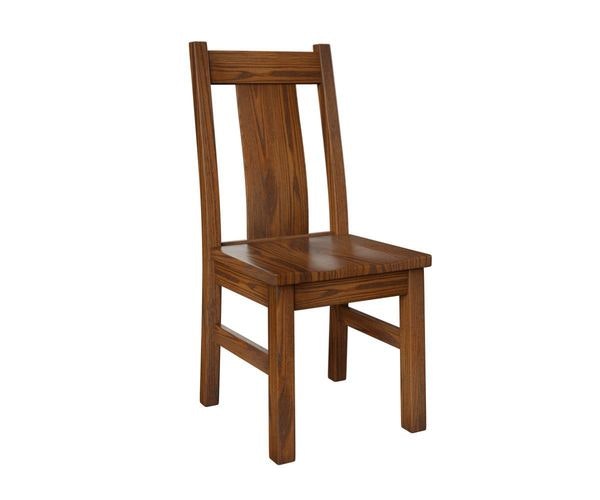 single-slat mission-style dining chair without arms