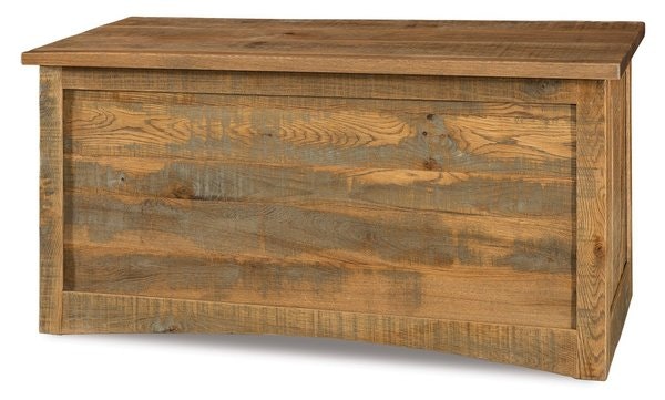 Amish Beatrice 50 Blanket Chest with Cedar Bottom with Solid Wood Inset End Panels and Soft Close Lid