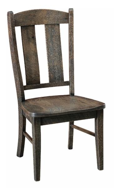 Amish Fair Oaks Rustic Rough Sawn Wood Dining Chair