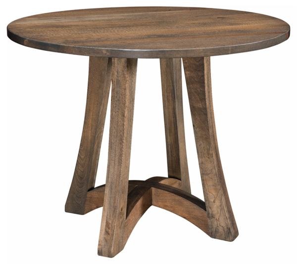 Amish Alton Contemporary Solid Top Round Pub Table