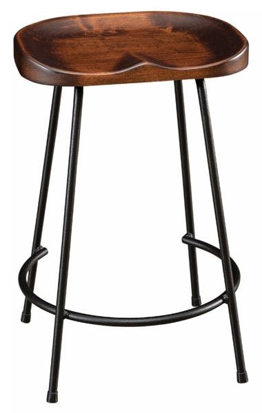 Amish Modern Farmhouse Tractor Saddle Seat Stool