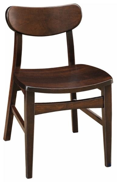 Amish Manhasset Dining Side Chair With Open Lower Back Tall Back Support Armless