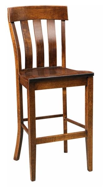 Amish Burke Curved Back Counter and Bar Stool