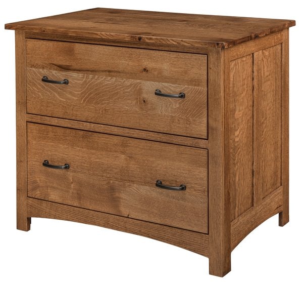 Shown in Rustic Quarter Sawn White Oak with Almond stain and 6373-DACM Hardware.